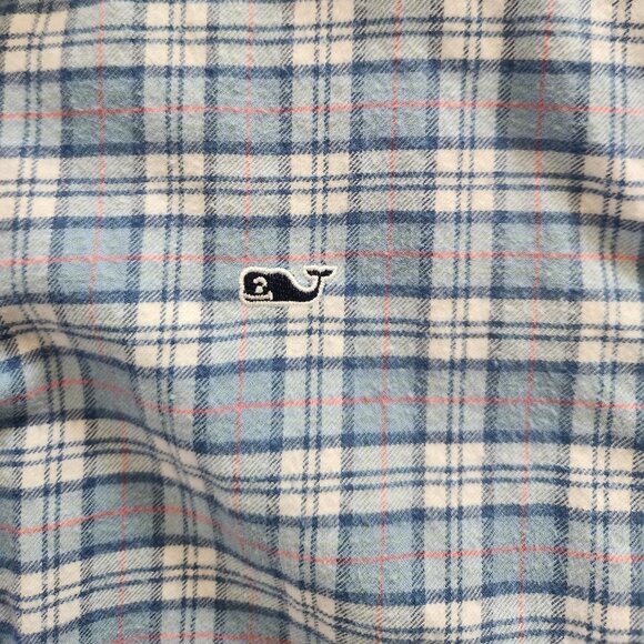Vineyard Vines Blue flannel long sleeve button down shirt - Picture 2 of 3